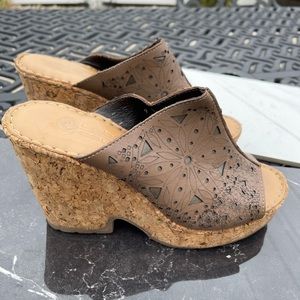 Lobo Solo cork wedges size 8